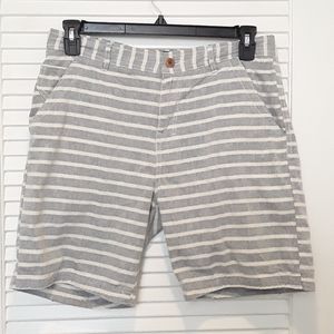 Nautical Stripe Mens Shorts Blue White Size 32W